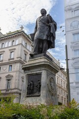 Monument to Carlo Cattaneo by Ettore Ferrari (circa 1901), Milan, Italy