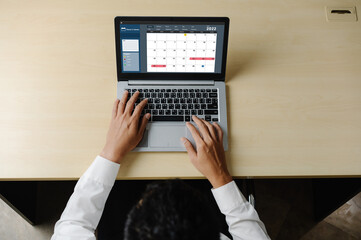 Calendar on computer software application for modish schedule planning for personal organizer and...