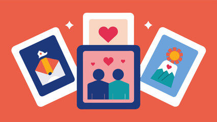 Personalized Memory Cards Creating a deck of cards with pictures and words that hold personal significance can serve as a bridge to memories and promote social interaction.. Vector illustration