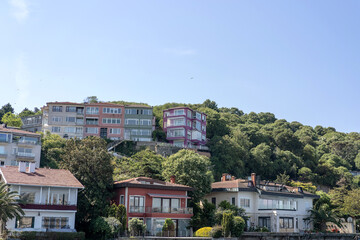 Palace view from the Bosphorus. Istanbul Turkey