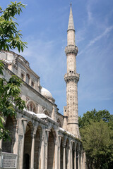 Turkiye. Istanbul. The imposing Suleymaniye Mosque or Suleiman Mosque and its inner courtyard
