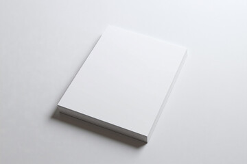 Perfectly positioned front-facing blank A4 sheet ready for creativity