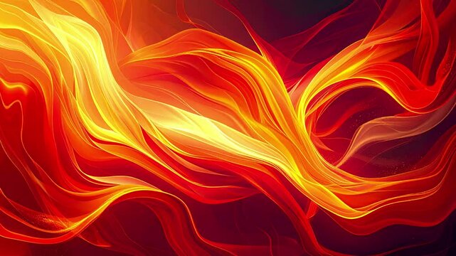 Abstract vector illustration of burning orange and red fire flames with heat and light patterns for a fiery background design