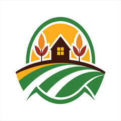  Farm Landscape Logo Template Vector Design