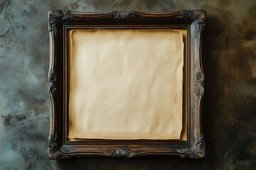 Blank canvas framed for creativity in an artistic space