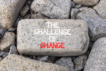 The challenge of chance symbol. Concept words phrase The challenge of chance on beautiful grey...