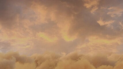 animation of beautiful sky with fluffy clouds drifting by - Powered by Adobe