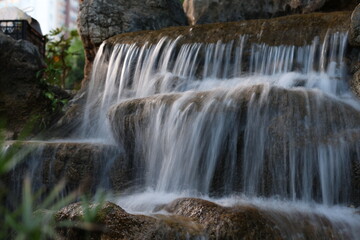 Fototapeta premium waterfall in the mountains long exposure 