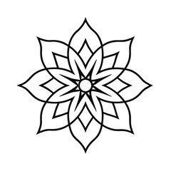 black and white Mandala