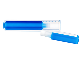 Blue applicator pen isolated on a white background png ai generated
