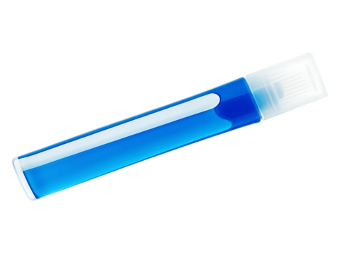 Blue liquid marker pen isolated on a white background png ai generated