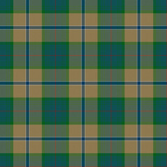 Green, Brown, Red, White, Blue Tartan Weave Pattern - Tile