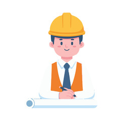 

illustration design of a civil engineer