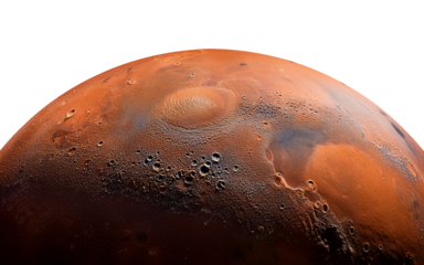 mars close up, isolated