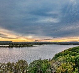 The Beautiful Mississippi River Sunset