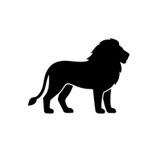 lion vector silhouette and illustration