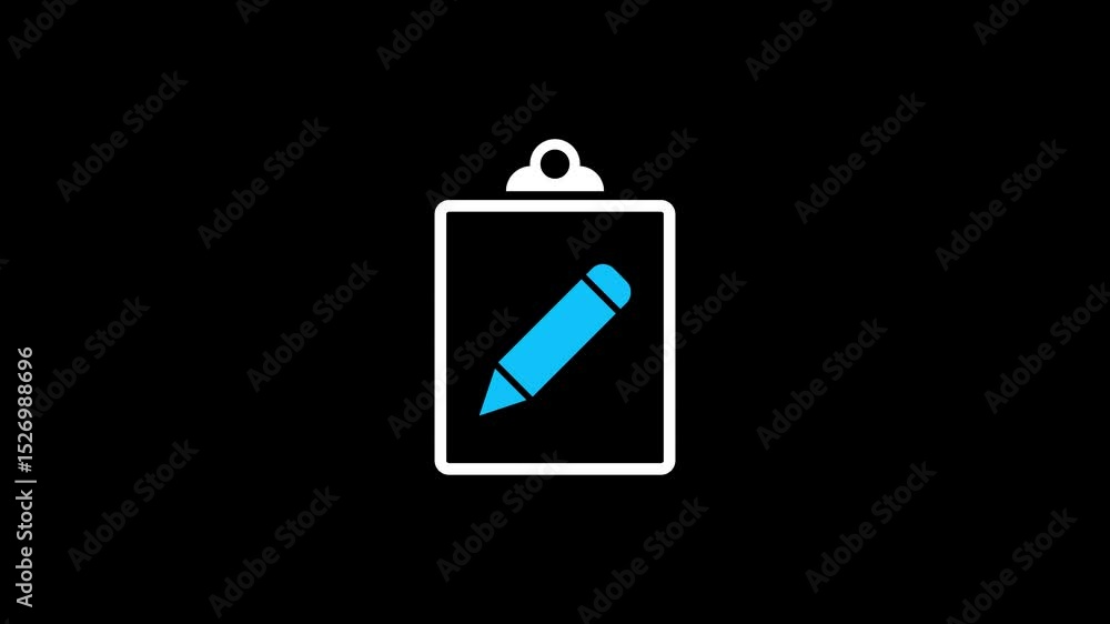 Poster clipboard icon isolated ,notebook and paper, shopping list flat design e-commerce icon . documents p