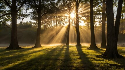 Obraz premium morning in the forest