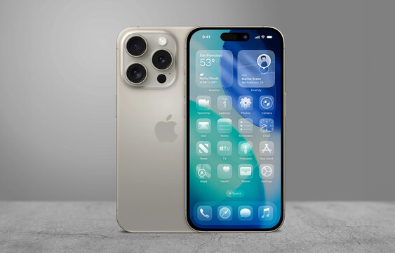 Antalya, Turkey - June 9, 2025: New iOS 26 screenshots on the iPhone 16 Pro screen