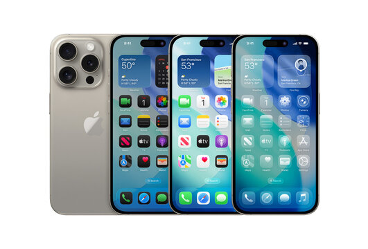 Antalya, Turkey - June 9, 2025: New iOS 26 screenshots on the iPhone 16 Pro screen