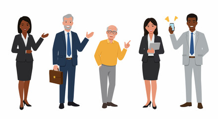 Fototapeta premium group of business people isolated