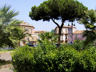 Catania beautiful city view. Summer in city Catania, Sicily.