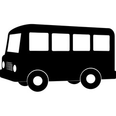 bus silhouette icon on white background