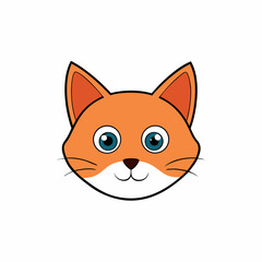 Obraz premium Cute cat head vector 