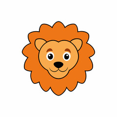Obraz premium Cute lion head vector 