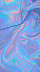 Abstract digital fabric. Sci-fi background. Holographic foil. 3d rendering illustration not AI