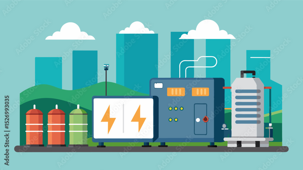 Poster an emergency backup generator system that ensures continuous operation of the silos in case of power