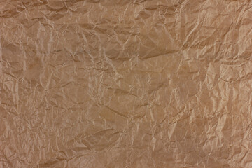 Brown Crumpled paper background texture