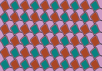 Colorful Abstract Shapes geometric seamless pattern.