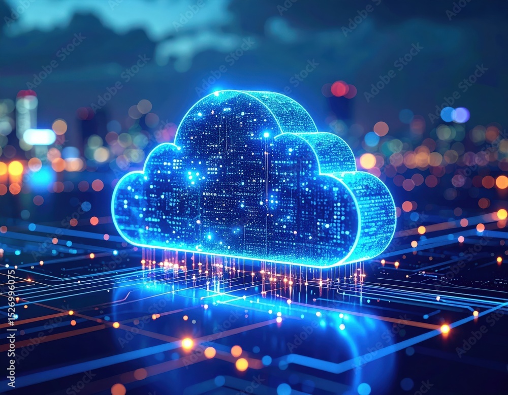 Poster artistic vector design of big data cloud concept with gigapixel quality