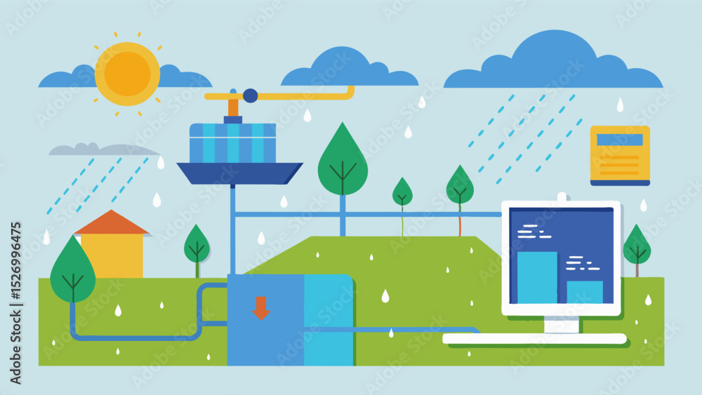 Poster an irrigation management platform that integrates with weather forecasts and adjusts water usage acc