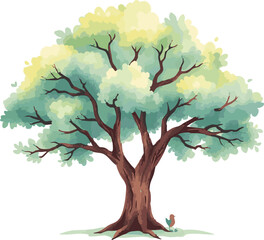 Obraz premium Sprawling tree with a lush crown.