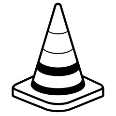 traffic cones isolated on white