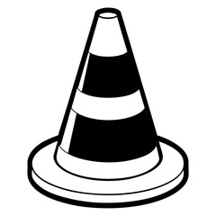 traffic cone isolated on white