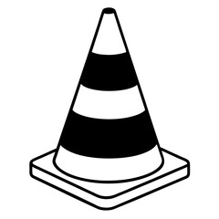 traffic cone vector