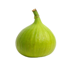 Fototapeta premium Vibrant green fig fruit showcasing its unique form and freshness on the transparent background