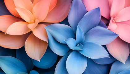 agave leaves in trendy pastel colors for design backgrounds