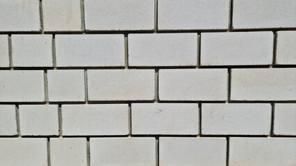 Wall of white bricks