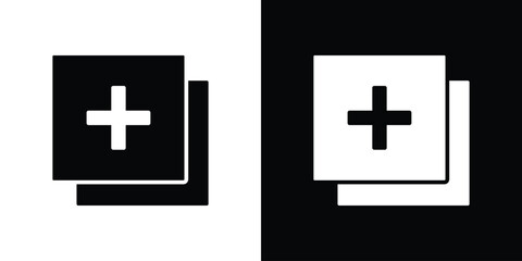 Add apps icon in flat version on black and white background