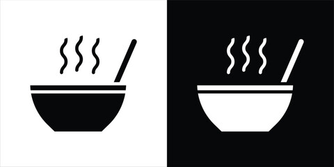 Birthday hat icon in flat version on black and white background