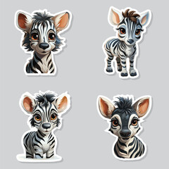Cute Zebra Stickers