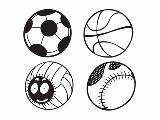 set of sport balls