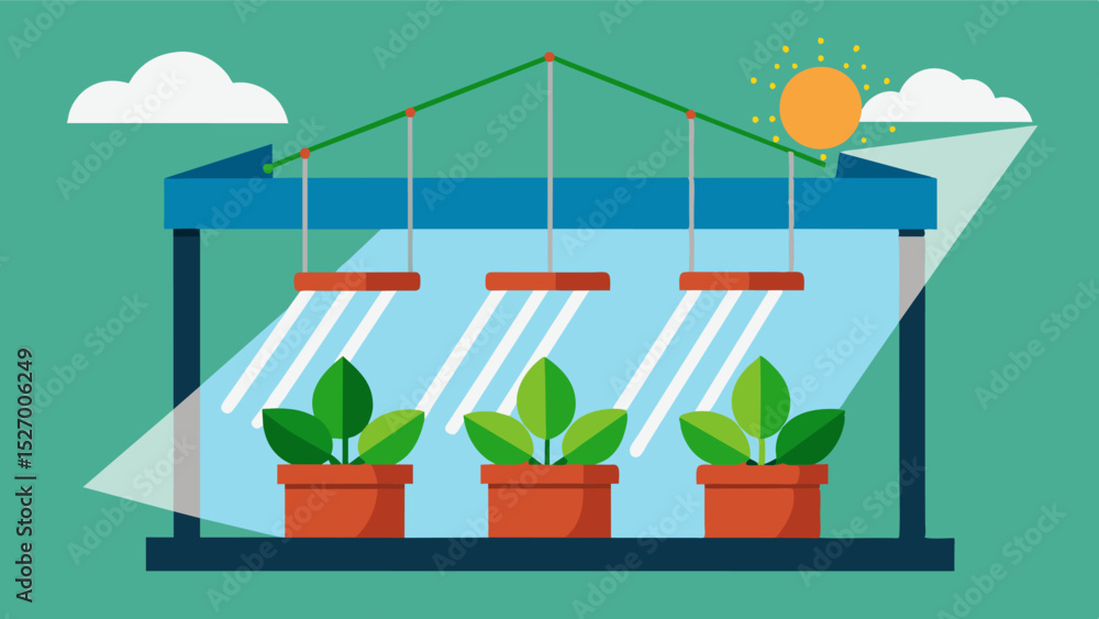 Poster automated shade cloth systems adjust according to intensity of sunlight and help maintain optimum li