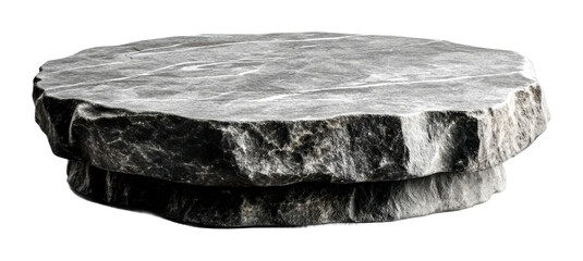 Contemporary stone coffee table modern home furniture indoor top view aesthetic appeal isolated on transparent background