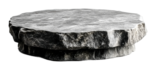 Contemporary stone coffee table modern home furniture indoor top view aesthetic appeal isolated on transparent background