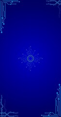 Blue Futuristic Techno Background Mobile Ratio